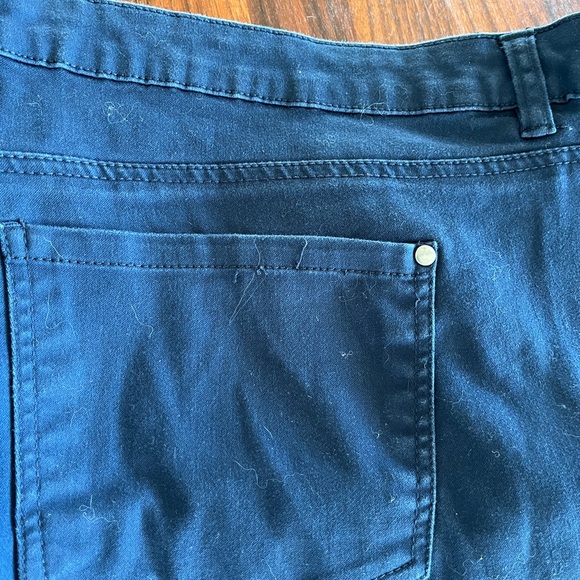 Brushed cotton navy pants - Picture 4 of 4